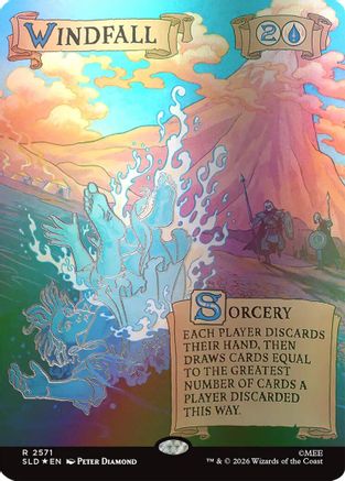 {R} Windfall (2571) (Out Of Sight Foil) (Foil) [Secret Lair Drop Series] [SLD 2571]