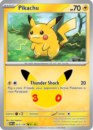 [PKM] Pikachu (023/128) Holofoil [ME 30th Celebration]