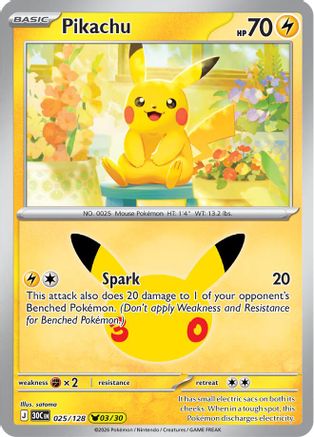 [PKM] Pikachu (025/128) Holofoil [ME 30th Celebration]