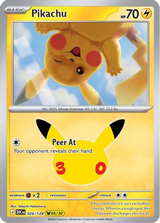 [PKM] Pikachu (026/128) Holofoil [ME 30th Celebration]