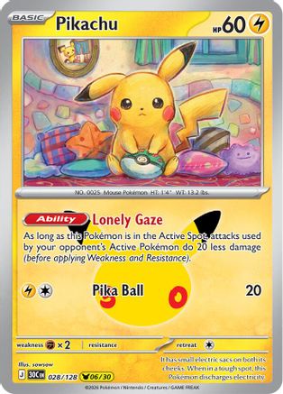 [PKM] Pikachu (028/128) Holofoil [ME 30th Celebration]