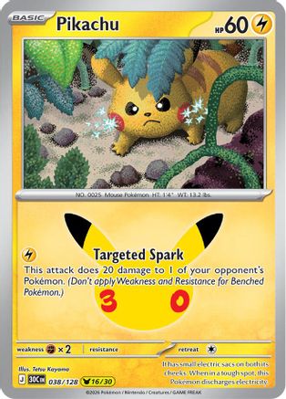 [PKM] Pikachu (038/128) Holofoil [ME 30th Celebration]