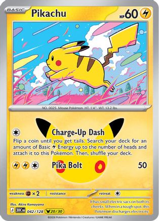 [PKM] Pikachu (042/128) Holofoil [ME 30th Celebration]