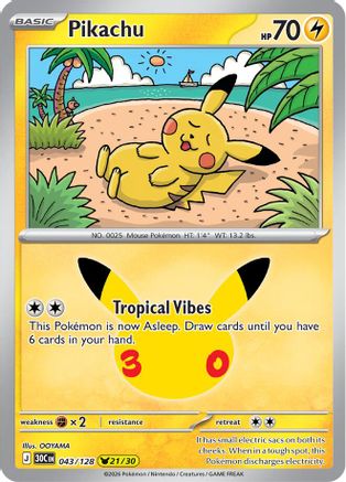 [PKM] Pikachu (043/128) Holofoil [ME 30th Celebration]