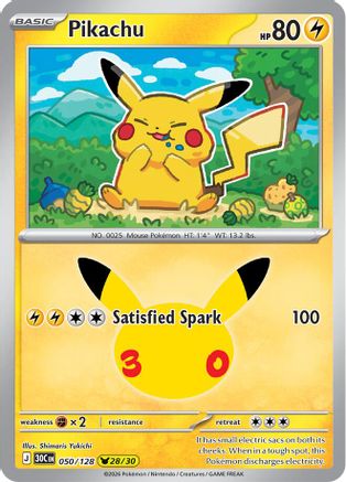 [PKM] Pikachu (050/128) Holofoil [ME 30th Celebration]