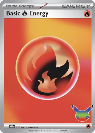 [PKM] Basic Fire Energy (30th Celebration) (010) Holofoil [MEE Mega Evolution Energies]