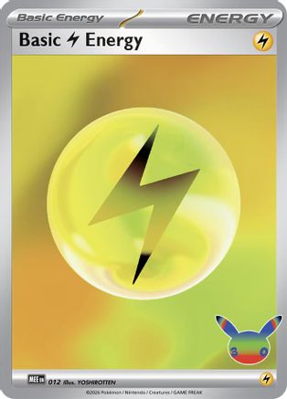 [PKM] Basic Lightning Energy (30th Celebration) (012) Holofoil [MEE Mega Evolution Energies]