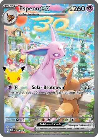 [PKM] Espeon ex (30th Celebration) (108) Holofoil [ME Mega Evolution Promo]