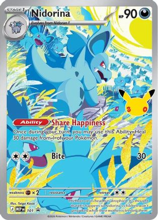 [PKM] Nidorina (30th Celebration) (101) Holofoil [ME Mega Evolution Promo]