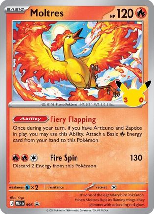 [PKM] Moltres (30th Celebration) (096) Holofoil [ME Mega Evolution Promo]