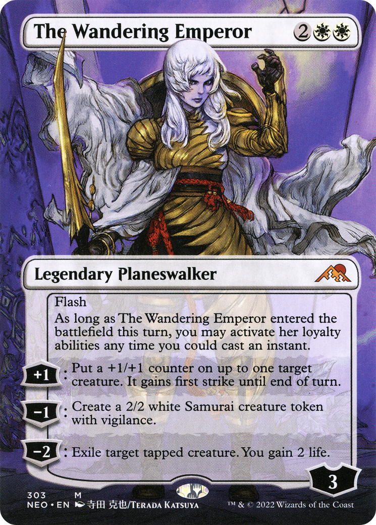 {R} The Wandering Emperor (Borderless) [Kamigawa: Neon Dynasty][NEO 303]