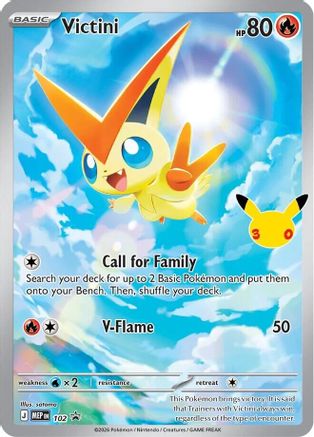 [PKM] Victini (30th Celebration) (102) Holofoil [ME Mega Evolution Promo]