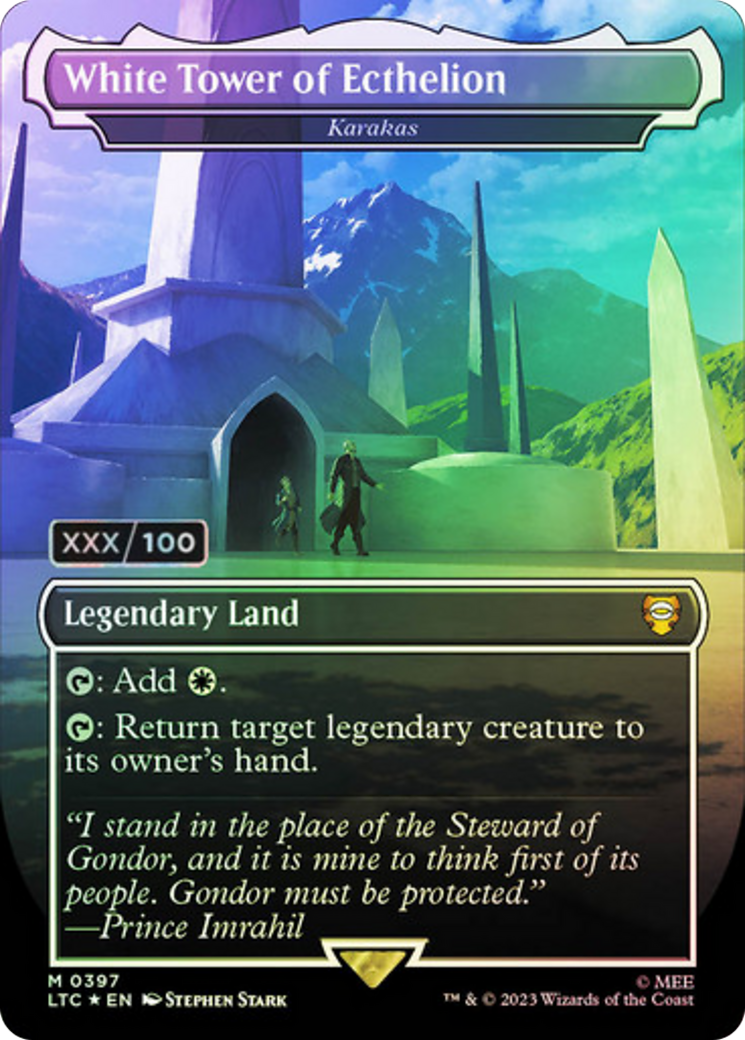 {R} White Tower of Ecthelion - Karakas (Serialized) [The Lord of the Rings: Tales of Middle-Earth Commander][SR LTC 397]