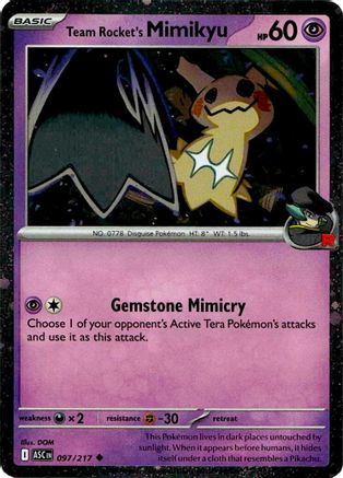 [PKM] Team Rocket's Mimikyu (Cosmos Holo) (097/217) Holofoil [Blister Exclusives]