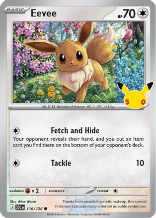 [PKM] Eevee (116/128) Holofoil [ME 30th Celebration]