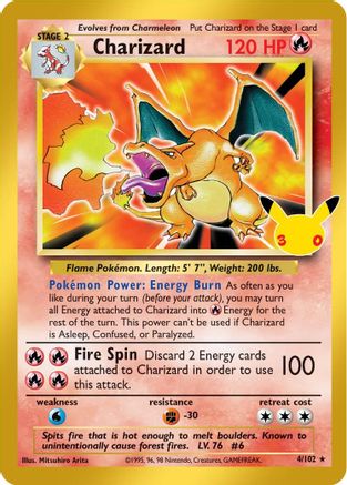 [PKM] Charizard (004/102) Holofoil [ME 30th Celebration Classic Collection]