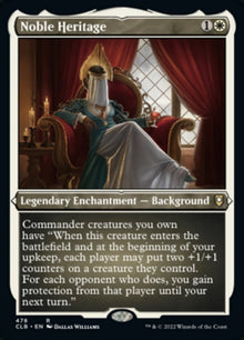 {R} Noble Heritage (Foil Etched) [Commander Legends: Battle for Baldur's Gate][CLB 478]