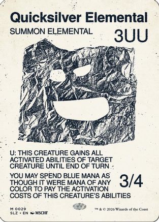 {R} Quicksilver Elemental (0029) [Secret Lair x MSCHF The Zeta Set] [SLZ 029]