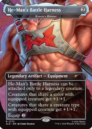 {R} Konda's Banner - He-Man's Battle Harness (Foil) [Secret Lair Drop Series] [SLD 2772]