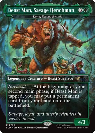 {R} Kona, Rescue Beastie - Beast Man, Savage Henchman [Secret Lair Drop Series] [SLD 2785]