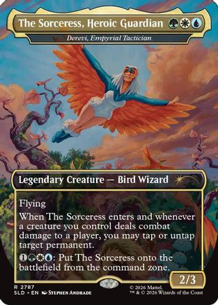 {R} Derevi, Empyrial Tactician - The Sorceress, Heroic Guardian (Foil) [Secret Lair Drop Series] [SLD 2787]