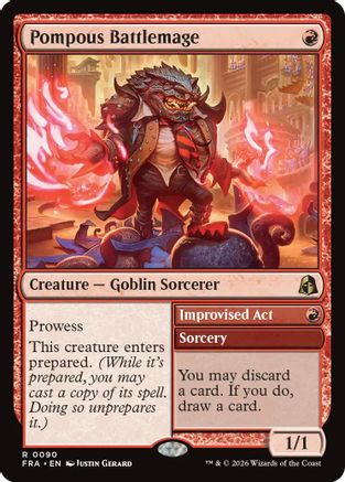 {R} Pompous Battlemage (Foil) [Reality Fracture] [FRA 090]