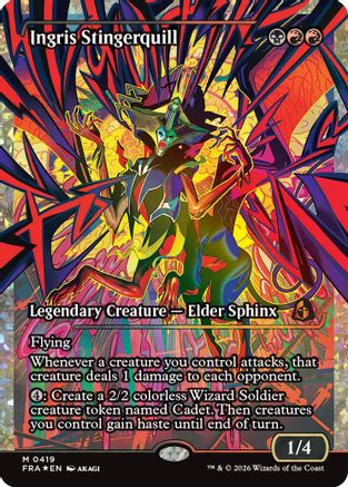 {R} Ingris Stingerquill (Showcase) (Fracture Foil) (0419) (Foil) [Reality Fracture] [FRA 419]