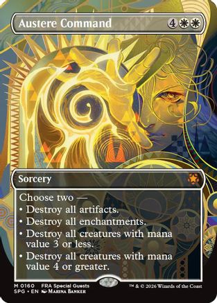 {R} Austere Command (Borderless) (Foil) [Special Guests] [SPG 160]