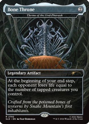 {R} Throne of the God-Pharaoh - Bone Throne (Foil) [Secret Lair Drop Series] [SLD 2792]