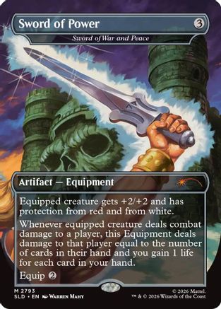 {R} Sword of War and Peace - Sword of Power (Foil) [Secret Lair Drop Series] [SLD 2793]