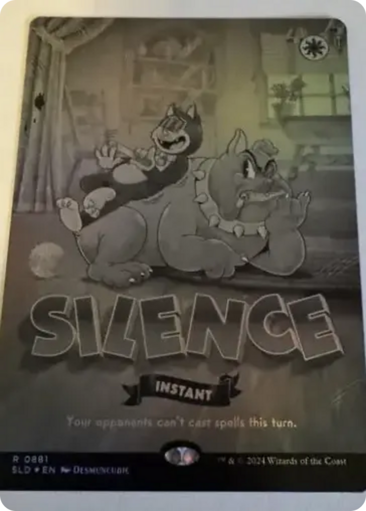 Silence (0881) (Black & White Foil) [SLD 881]  (Borderless) Foil