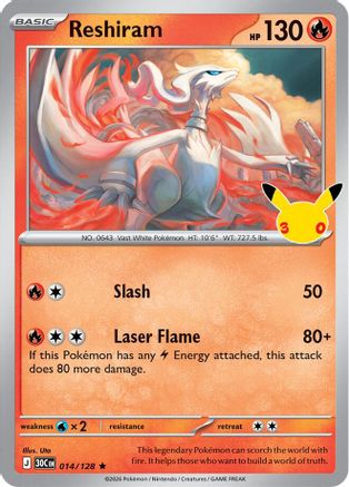 [PKM] Reshiram (014) Holofoil [ME 30th Celebration]