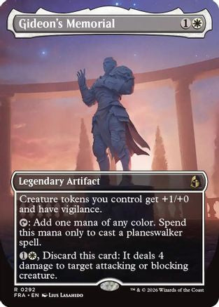 {R} Gideon's Memorial (Borderless) (Foil) [Reality Fracture] [FRA 292]
