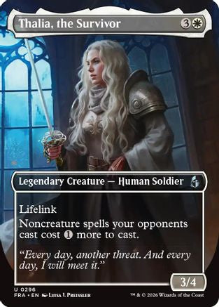 {C} Thalia, the Survivor (Borderless) (Foil) [Reality Fracture] [FRA 296]