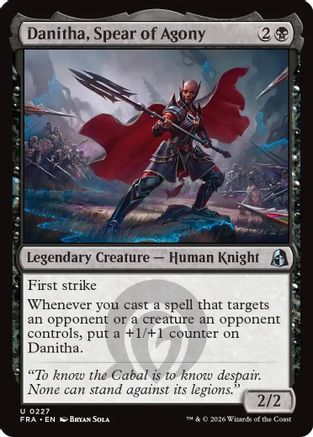 {C} Danitha, Spear of Agony (Foil) [Reality Fracture] [FRA 227]