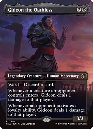 {R} Gideon the Oathless (Borderless) (Foil) [Reality Fracture] [FRA 304]