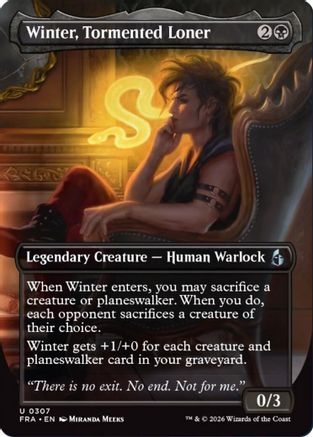 {C} Winter, Tormented Loner (Borderless) (Foil) [Reality Fracture] [FRA 307]
