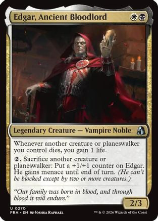 {C} Edgar, Ancient Bloodlord (Foil) [Reality Fracture] [FRA 270]