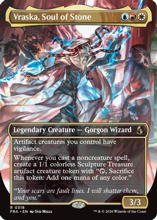 {R} Vraska, Soul of Stone (Borderless) [Reality Fracture] [FRA 318]