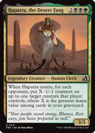 {C} Hapatra, the Desert Fang (Foil) [Reality Fracture] [FRA 271]