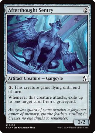 {C} Afterthought Sentry (Foil) [Reality Fracture] [FRA 166]
