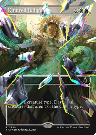 {R} Kindred Judgment (Borderless) (Facet Foil) (Foil) [Reality Fracture] [FRA 450]