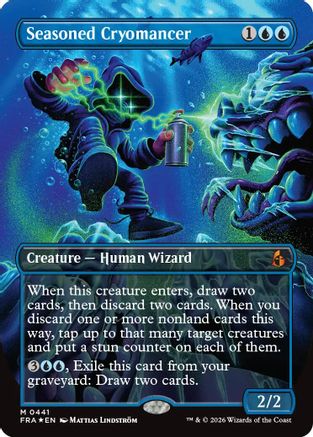 {R} Seasoned Cryomancer (Borderless) (0441) (Foil) [Reality Fracture] [FRA 441]