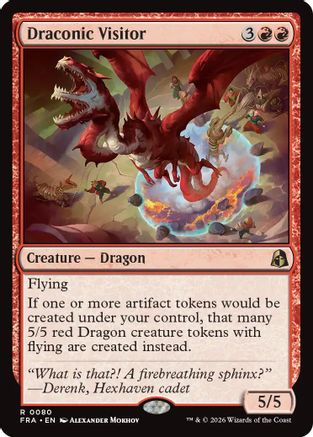 {R} Draconic Visitor (Foil) [Reality Fracture] [FRA 080]