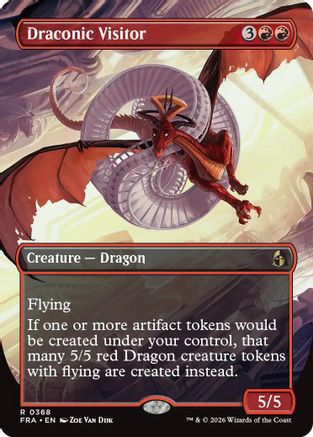{R} Draconic Visitor (Borderless) (Foil) [Reality Fracture] [FRA 368]