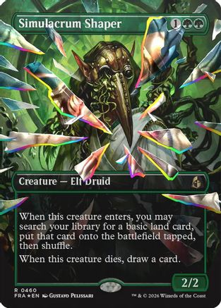 {R} Simulacrum Shaper (Borderless) (Facet Foil) (Foil) [Reality Fracture] [FRA 460]