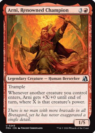 {C} Arni, Renowned Champion (Foil) [Reality Fracture] [FRA 243]