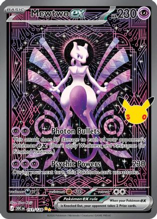 [PKM] Mewtwo ex (151/128) Holofoil [ME 30th Celebration]