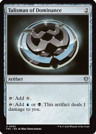 {C} Talisman of Dominance [Commander Reality Fracture] [ 062]