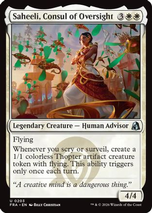 {C} Saheeli, Consul of Oversight [Reality Fracture] [FRA 203]